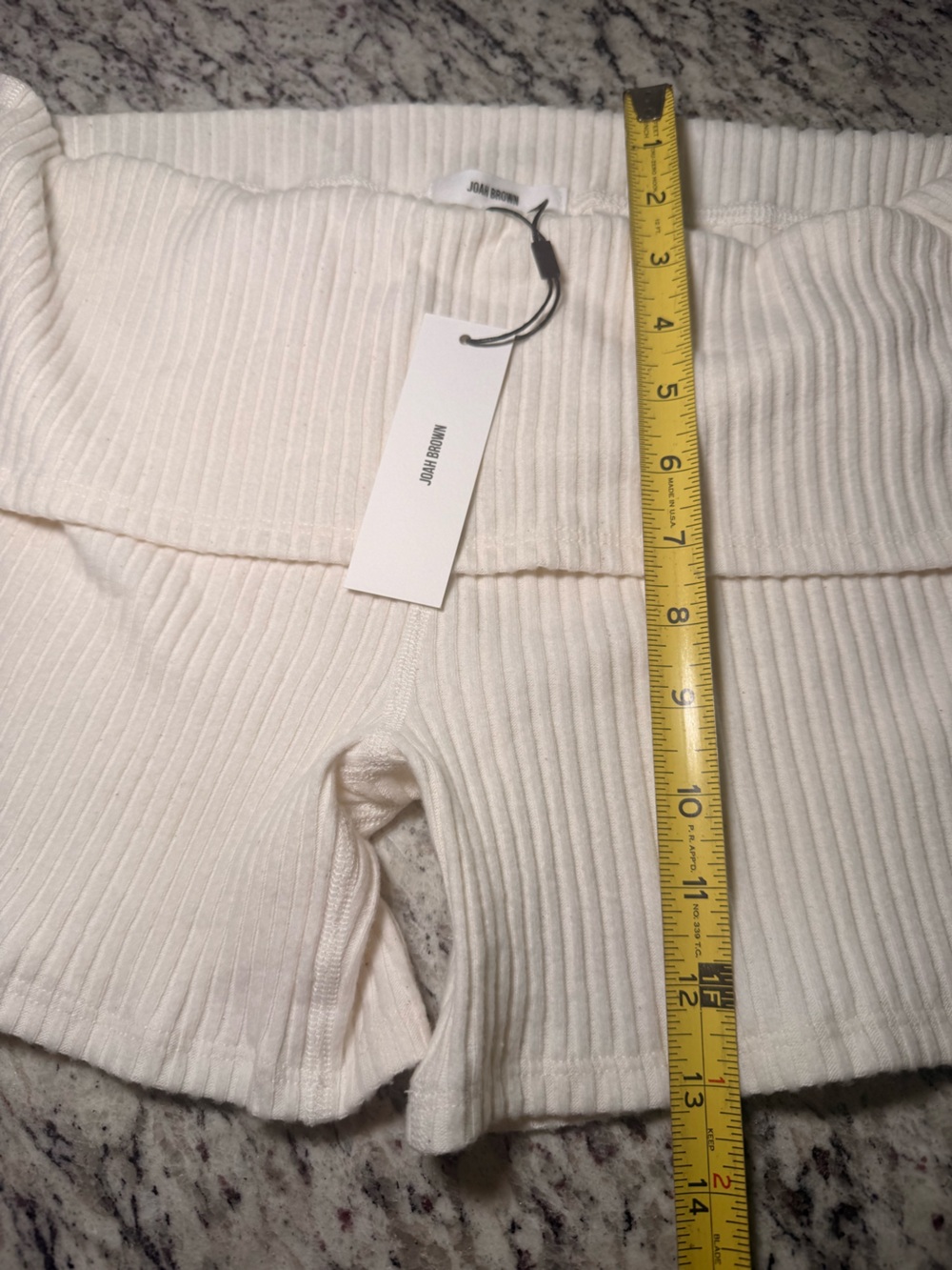 ♡ Joah Brown NWT Foldover Shorts in Natural Luxe Knit - Picture 9 of 10